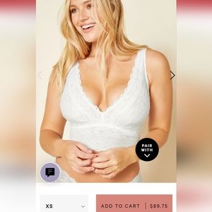 Cosabella White Lace Bralette